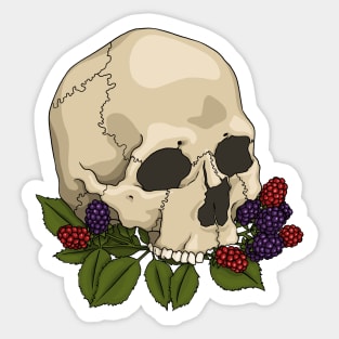 Blackberry Skull Sticker